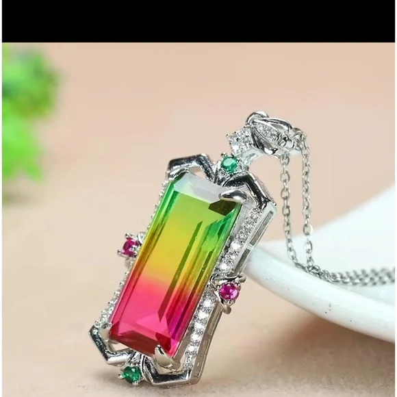 New Rainbow Stone Pendant - Picture 2 of 2